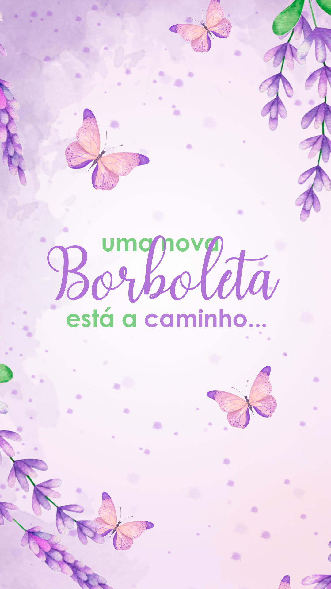 Convite chá de Bebê de Borboleta