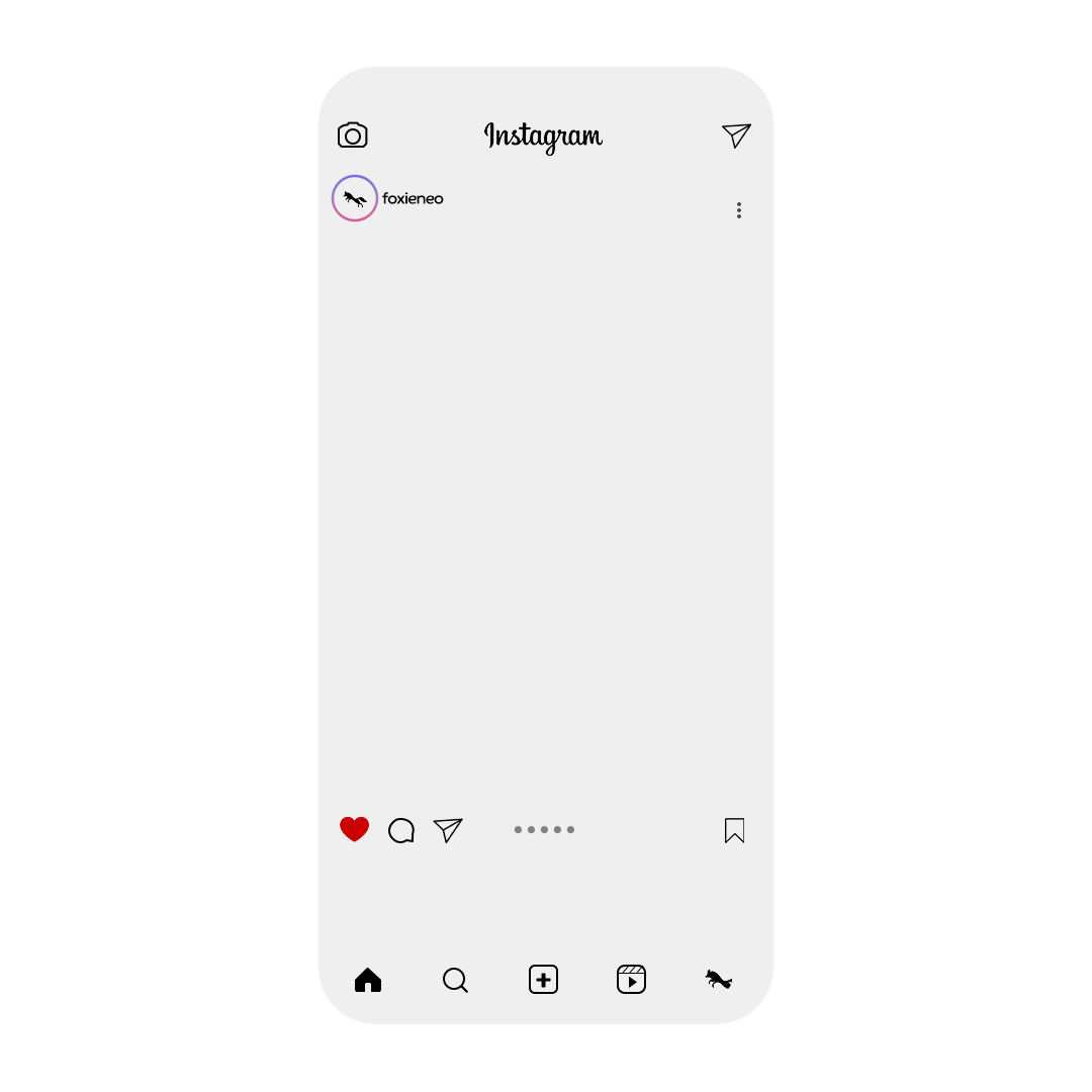 Fundo de post do Instagram da Foxie