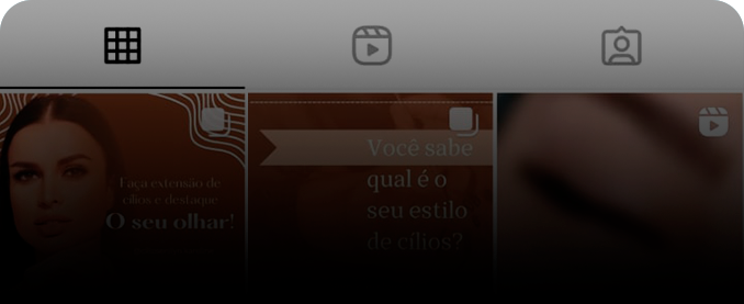 Imagem de um feed do Instagram
